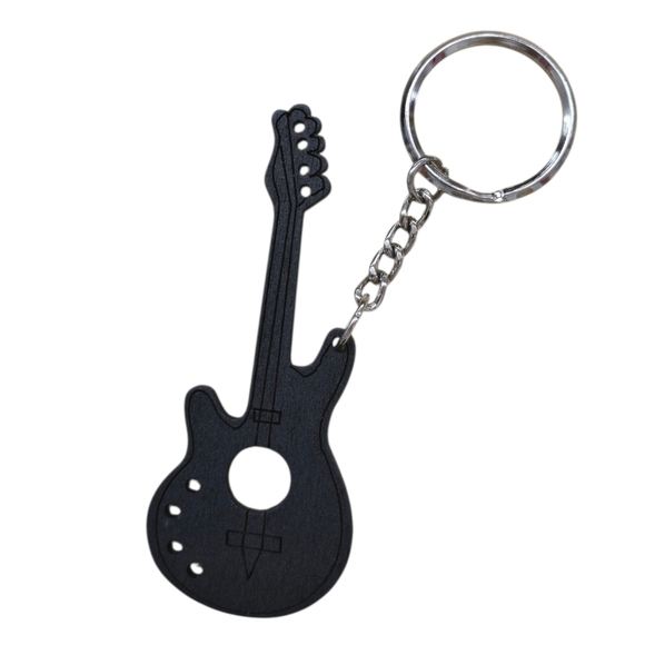 Wooden Guitar Keychain| New!| Available In 6 Colors - Picture 4 of 10